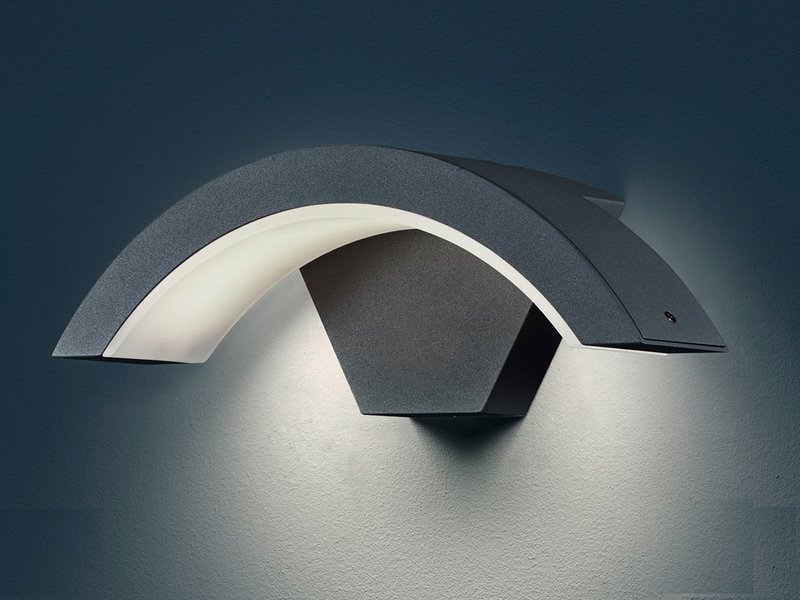 Moderne LED Außenwandleuchte HARLEM Downlight in Anthrazit IP54