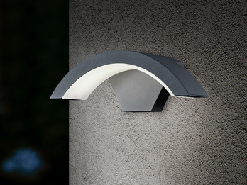 Moderne LED Außenwandleuchte HARLEM Downlight in Anthrazit IP54