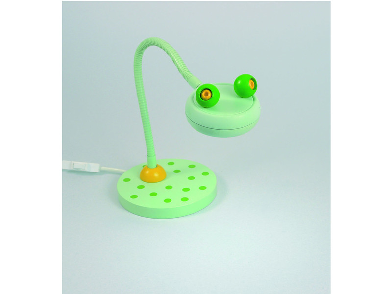 Originelle Leseleuchte / Schreibtischlampe für Kinder, Flexrohr, Design FROSCH