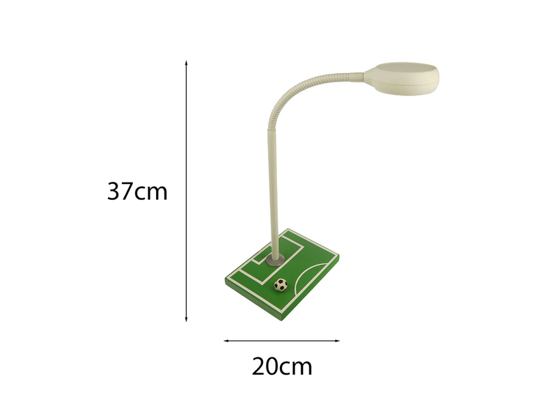 Kinder Schreibtischlampe FUSSBALLFELD mit Flexarm, Höhe 37cm