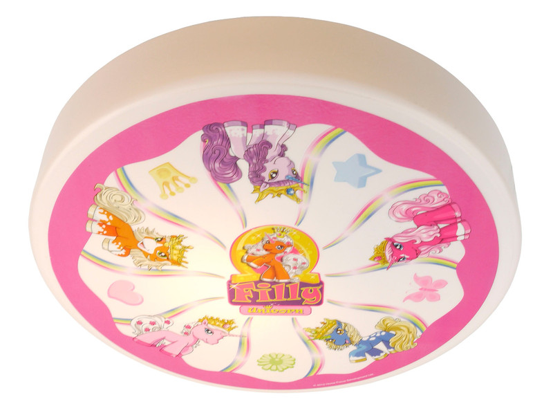 Kinderleuchte Deckenschale Einhorn FILLY, bruchsicherer Schirm, Ø 36cm