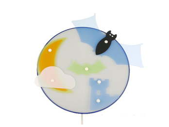 Kinderzimmer Wandleuchte FLEDERMAUS mit bruchsicherem Schirm, Ø 25cm