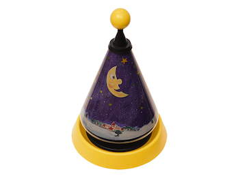 Tischleuchte Carrousel FRIDOLIN, projiziert Mond und Sterne ins Kinderzimmer