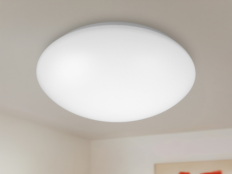 Deckenleuchte / Deckenschale rund, Kunststoff opalweiß, Ø 36 cm