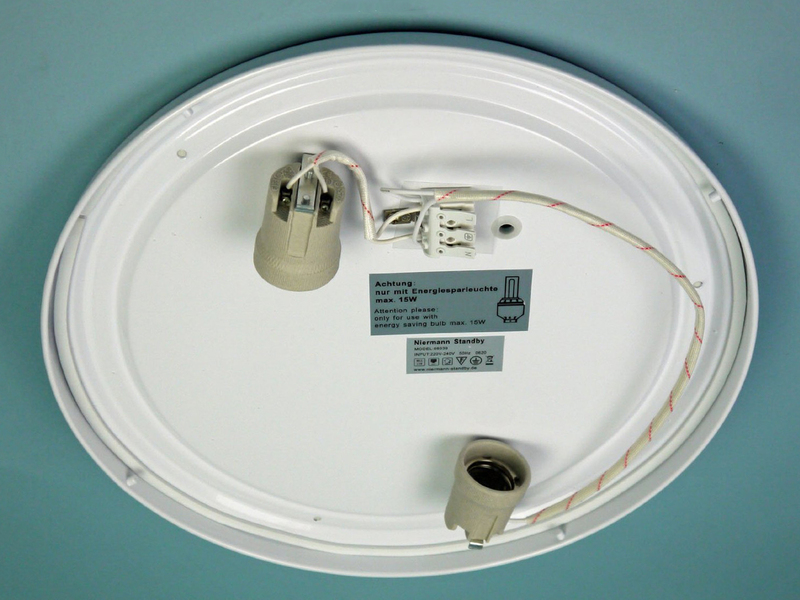 Deckenleuchte / Deckenschale rund, Kunststoff weiß, Ø 39 cm