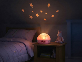 LED Nachtlicht Einhorn Filly, Sternprojektor mit Batteriebetrieb & Farbwechsel