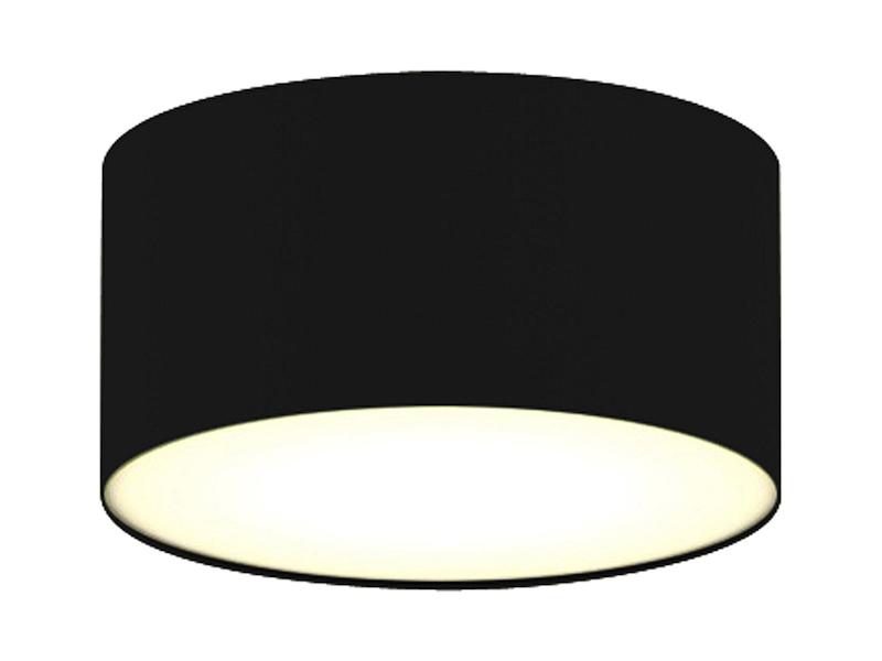 Deckenlampe CEILING DREAM, Stoff Schwarz / Abdeckung satiniert, Ø 20cm