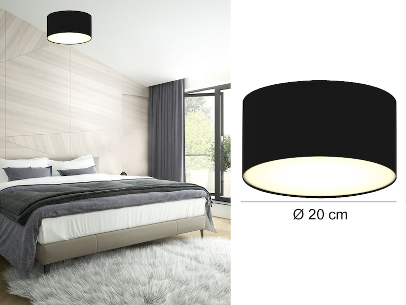 Smartwares Ceiling Dream Textil-Deckenleuchte Deckenlampe Stoffleuchte 20 cm E14