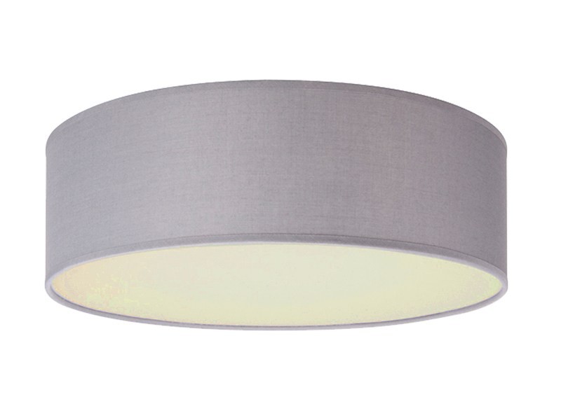 Deckenlampe CEILING DREAM, Stoff Grau / Abdeckung satiniert, Ø 30cm