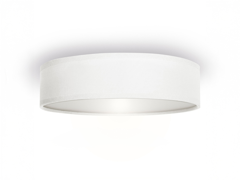 Deckenlampe CEILING DREAM, Stoff Weiß / Abdeckung satiniert, Ø 40cm