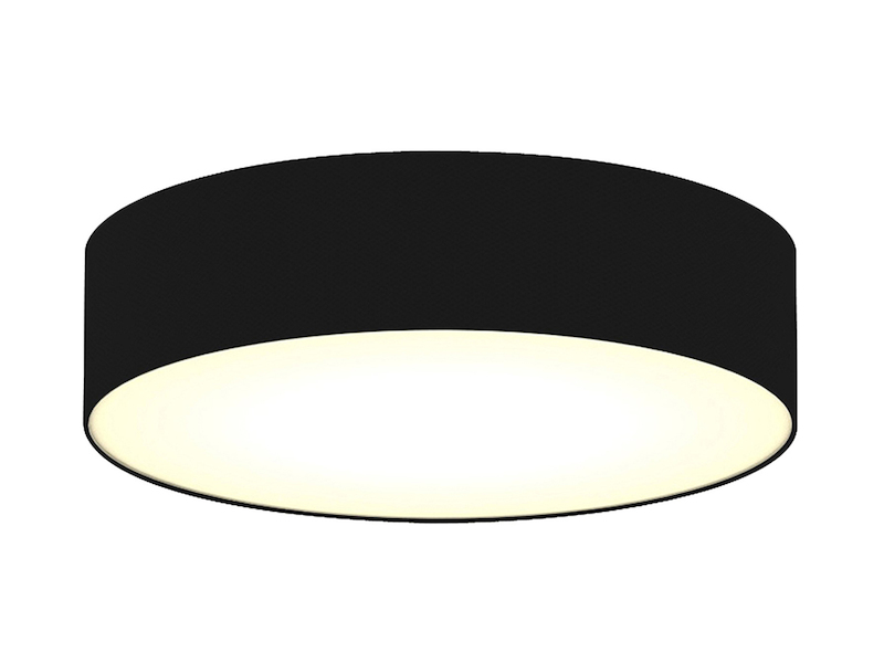Deckenlampe CEILING DREAM, Stoff Schwarz / Abdeckung satiniert, Ø 40cm