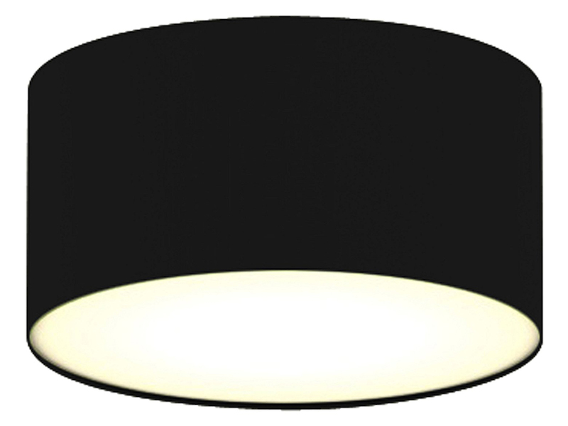 Hängelampe CEILING DREAM, Stoff Schwarz / Abdeckung satiniert, Ø 20cm