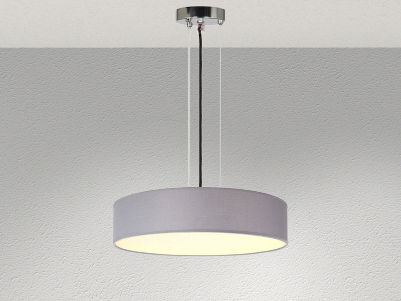 40cm Moderne Lampenschirm Stoff Pendelleuchte mit grau