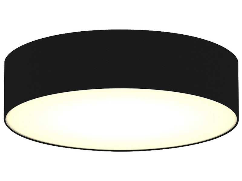 Hängelampe CEILING DREAM, Stoff Schwarz / Abdeckung satiniert, Ø 40cm