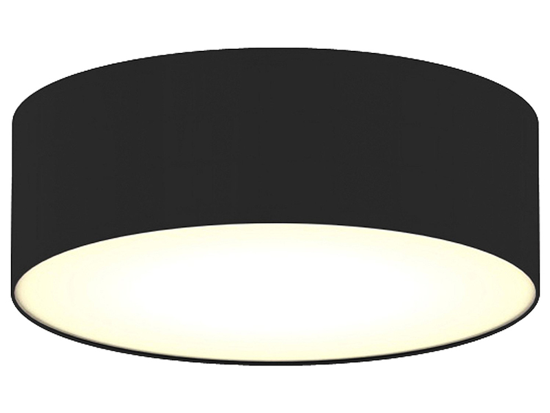 Hängelampe CEILING DREAM, Stoff Schwarz / Abdeckung satiniert, Ø 30cm