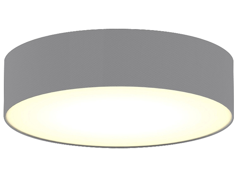 Hängelampe CEILING DREAM, Stoff Grau / Abdeckung satiniert, Ø 30cm