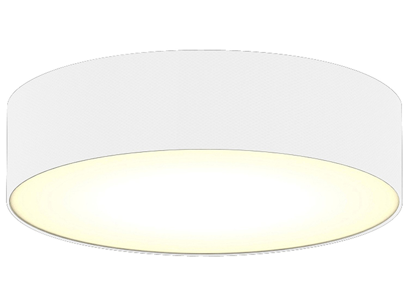 Hängelampe CEILING DREAM, Stoff Weiß / Abdeckung satiniert, Ø 30cm