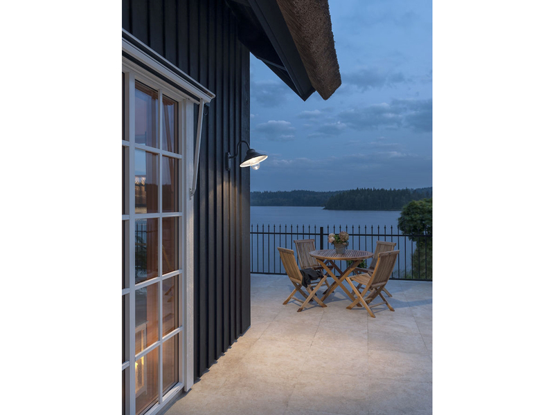 LED Außenwandleuchte VEGA im Landhausstil Schwarz, Höhe 30cm