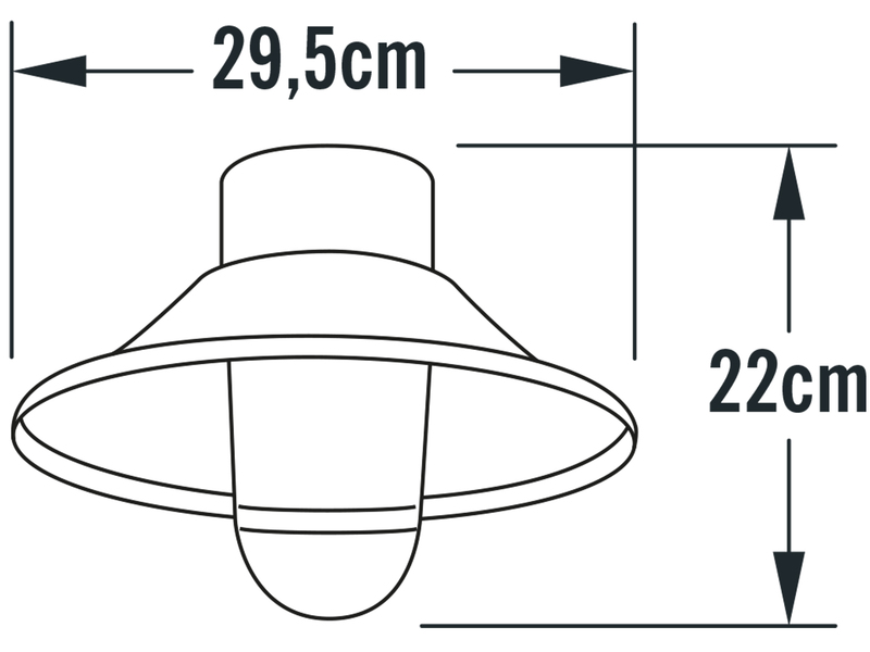 LED Außendeckenleuchte VEGA, Aluminium schwarz, dimmbar Ø 29,5cm
