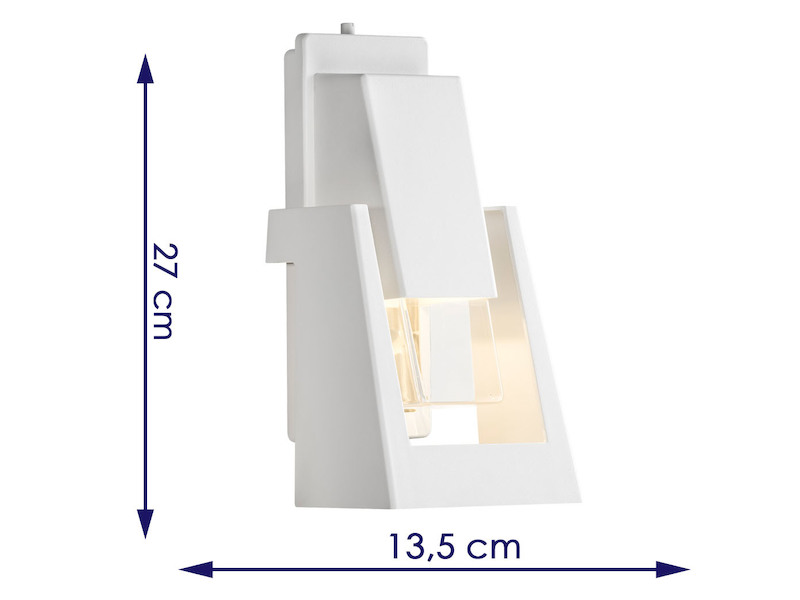 Dimmbare LED Außenwandleuchte POTENZA, Aluminum weiß, austauschbares LED Modul