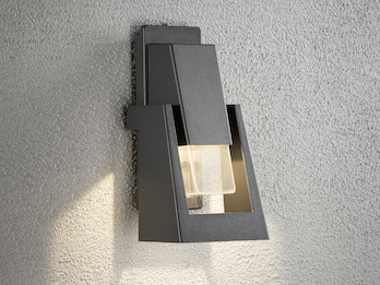 LED Außenwandlampe POTENZA, Aluminum Schwarz