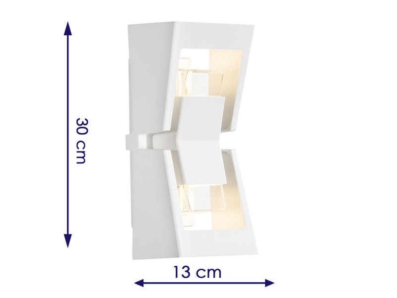 Dimmbare LED Außenwandleuchte POTENZA, Alu weiß, austauschbares LED Modul