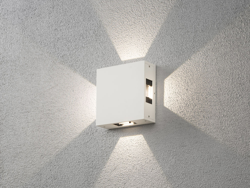 LED Außenwandleuchte CREMONA Aluminium Höhe 17cm, Weiß