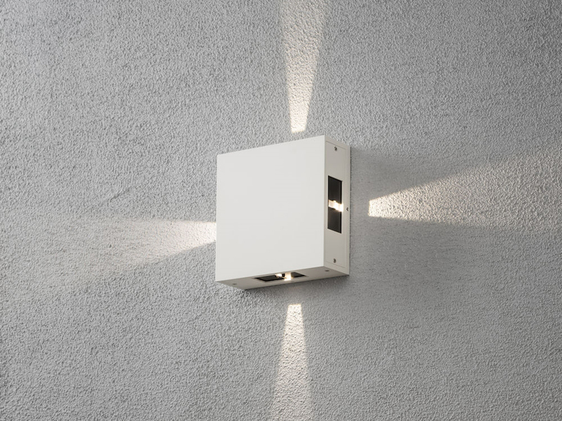 Starlux LED Wandleuchte Alba I Außen & Innen Up & Down 2W IP54 Aluminium silber 