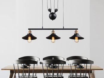 Zugpendelleuchte LENIUS 3-flammig höhenverstellbar bis 180cm lang, Breite 92cm
