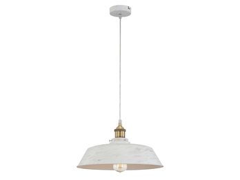 Pendelleuchte KNUD weiß matt / gold matt, E27 Dekor Leuchtmittel, Ø 36cm