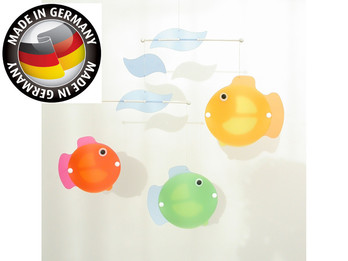 Buntes Mobile aus Holz & Folie, süße Fische, Made in Germany, Mobile FISCHE