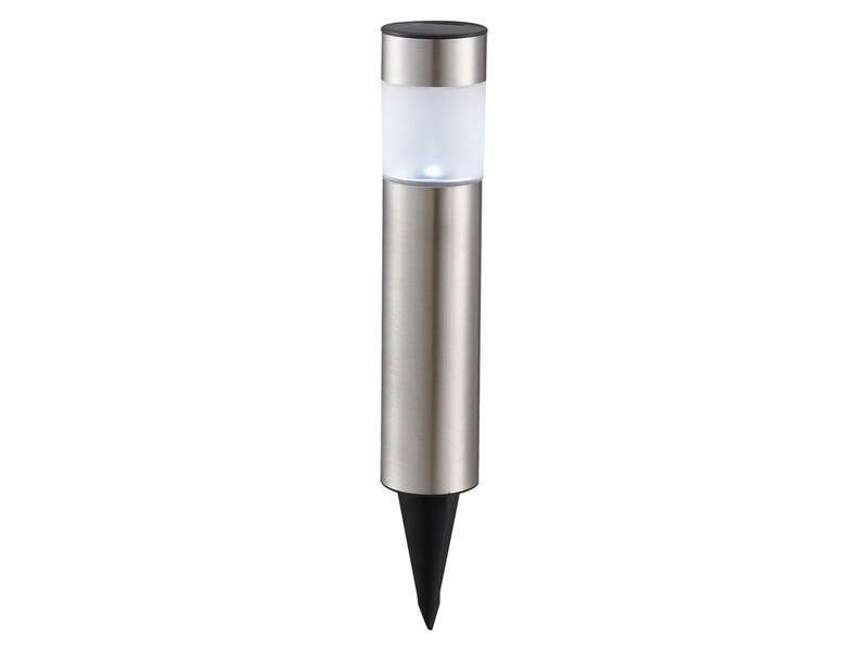 4er Set LED Solarleuchten mit Erdspieß, Gartenlampen Edelstahl, Höhe 38 cm