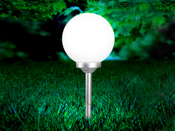 LED Solarkugel Garten - Leuchtkugel Ø 30cm mit Erdspieß