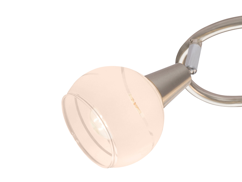 3-flammige LED Deckenlampe / Deckenstrahler ELLIOTT mit satinierten Schirmen