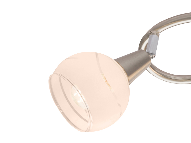 LED Deckenleuchte ELLIOTT 3-flammig, Glasschirme satiniert, Ø 39cm