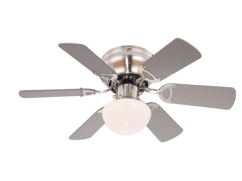 Deckenventilator UGO mit Licht und Zugschalter leise, Ahorn/Graphit Ø 76cm