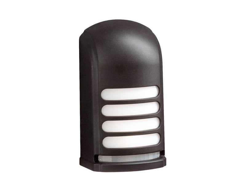 LED Außenwandleuchte PRATO mit Bewegungsmelder & Batterie, Schwarz, H 13cm