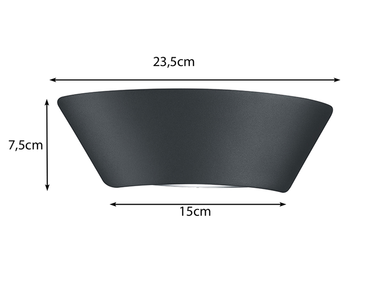 LED Außenwandleuchte SACRAMENTO Up and Down Light in Anthrazit