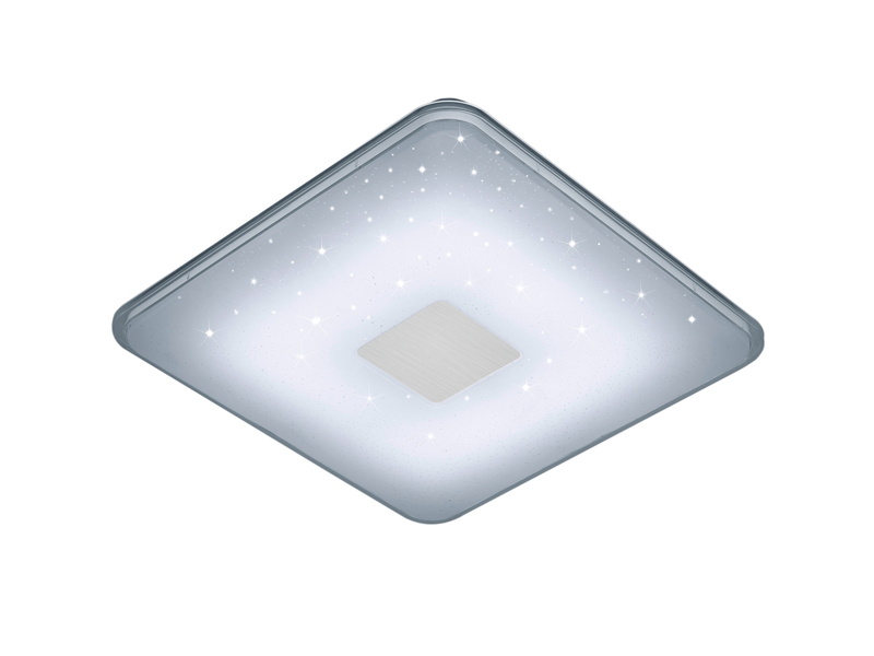 LED Deckenlampe SAMURAI mit Fernbedienung & Sternenhimmel, Quadrat 42cm