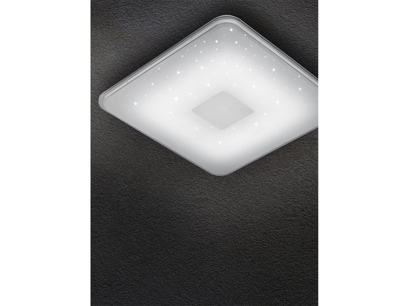 LED Deckenlampe SAMURAI mit Fernbedienung & Sternenhimmel, Quadrat 42cm