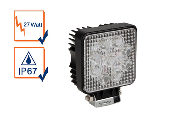 27 Watt LED Wandstrahler schwarz, IP67 Außenfluter mit Befestigungsbügel