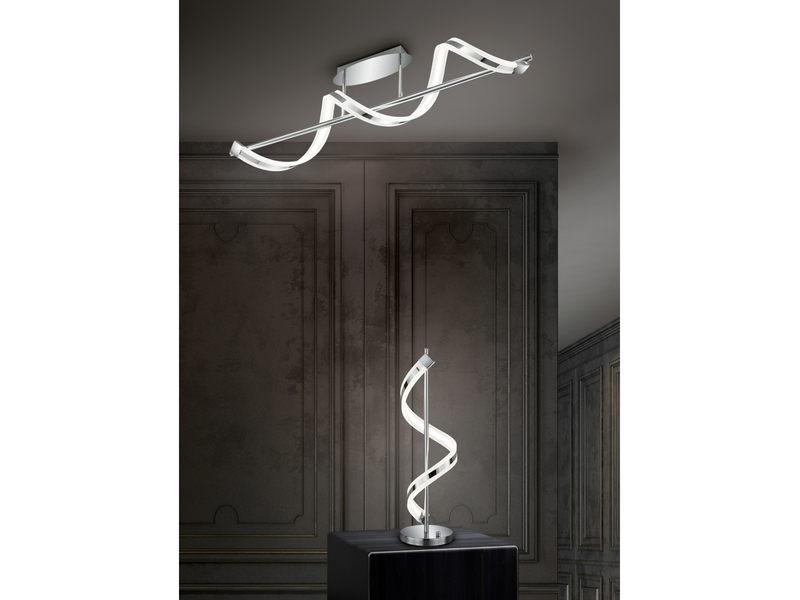 LED Deckenleuchte SYDNEY in Silber Chrom, dimmbar, Breite 103cm