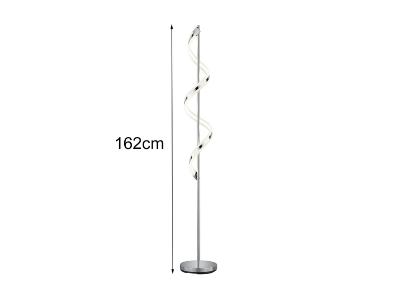 Coole LED Stehleuchte SYDNEY in Silber Chrom Höhe 162cm