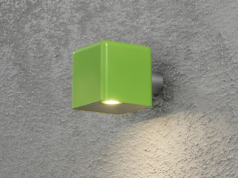 2er-Set LED Außenwandleuchten AMALFI, grün, 3 Watt-LED, 200 Lumen, inkl. Trafo