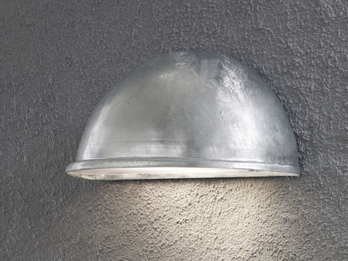 Außenwandleuchte Downlight TORINO galvanisiert, 28 x 13,5 cm, Hausbeleuchtung