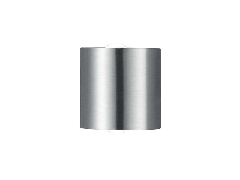 LED-Wandleuchte WALES mit Up & Down Effekt, Silber matt, Höhe 9cm