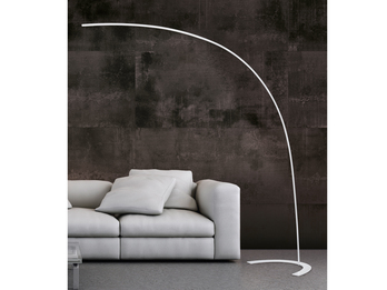 LED Bogenlampe SHANGHAI dimmbar, 200cm Ausladung, Metall weiß