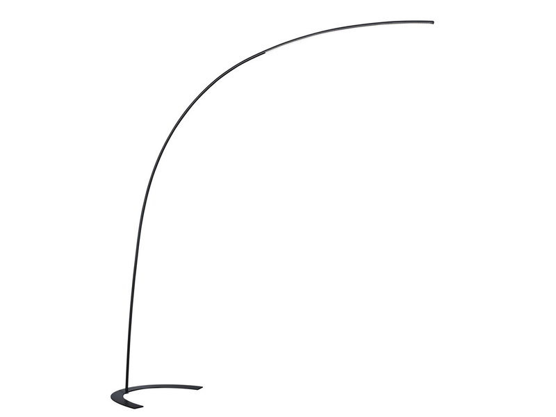 LED Bogenlampe SHANGHAI modern, 200cm Ausladung, dimmbar in Schwarz