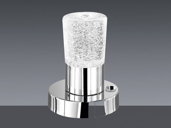 Dekorative LED-Tischlampe m. Touchdimmer, Chrom, Glas transparent/klar Osram-LED