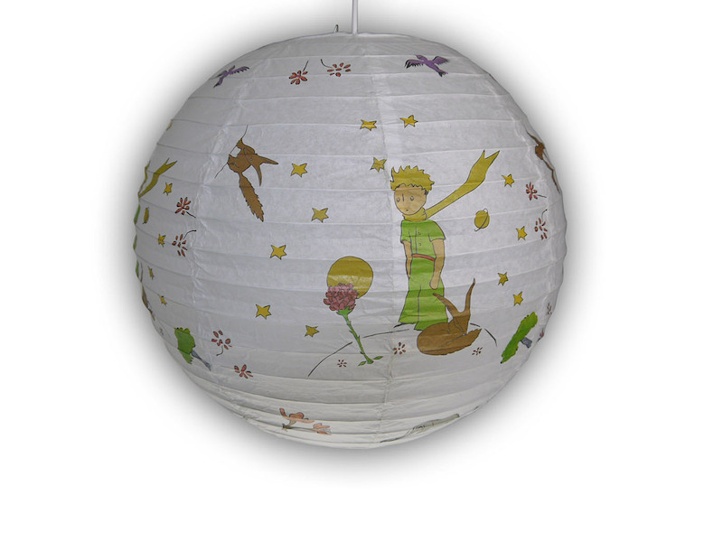 Kinderlampe mit Papier Lampenschirm BLUMEN Lampion Hängeleuchte Kinderzimmer 
